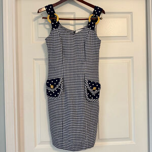 NWT 90's Vintage Boutique Women's Linda Segal Dress Size 4 Blue Deadstock